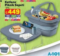 KATLANIR PİKNİK SEPETİ 21 L KATLANIR PİKNİK SEPETİ 21 L